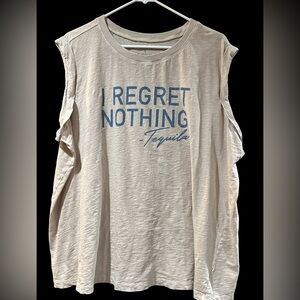 Torrid I Regret Nothing Tequila Beige Muscle Tee